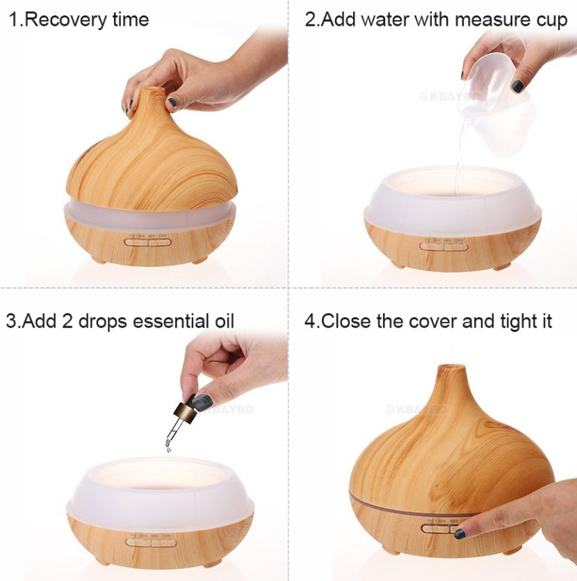 Creative Home Appliance Full Wood Grain Remote Control Aromatherapy Lamp Creative Home Appliance Full Wood Grain Remote Control Aromatherapy Lamp